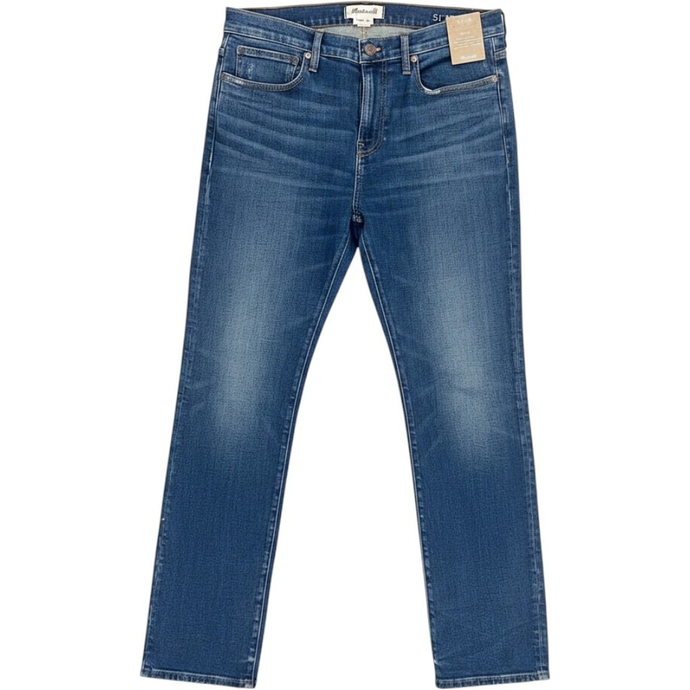 Madewell Mens Slim Authentic Flex Jeans 34x32 Medium Indigo Wash M2106 NWT
